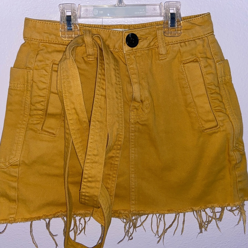 PacSun Yellow Denim Skirt